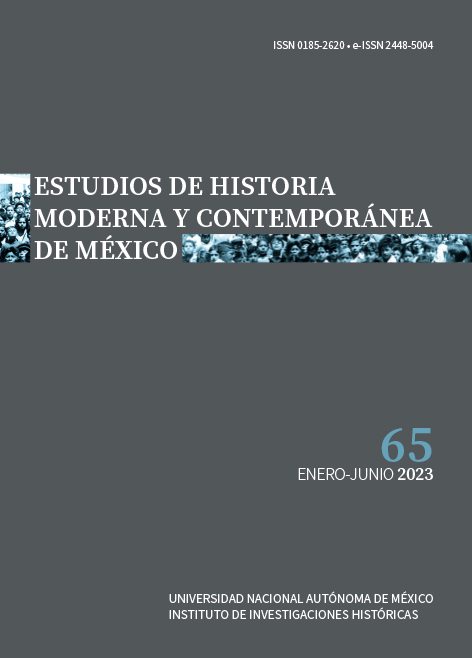 Portada del número 65 de Estudios de Historia Moderna y Contemporánea de México